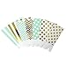 Chloe Elizabeth Mini Popcorn & Candy Favor Boxes for Birthday, Bridal and Baby Shower, All Parties & Events in Polka Dot, Chevron, and Striped Assorted Designs, 36 Count (Mint, Gold)