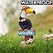 Teresa's Collections 10.2” Toucan Welcome Sign Garden Statue,Solar Powered Garden Lights for Outdoor Patio Yard Decorations