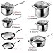 Chef's Star Premium Pots And Pans Set - 17 Piece Stainless Steel Induction Cookware Set - Oven Safe