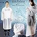 Rain Poncho Family Pack for Woman/Man Lightweight and Durable-EVA Material-Clear/White Color