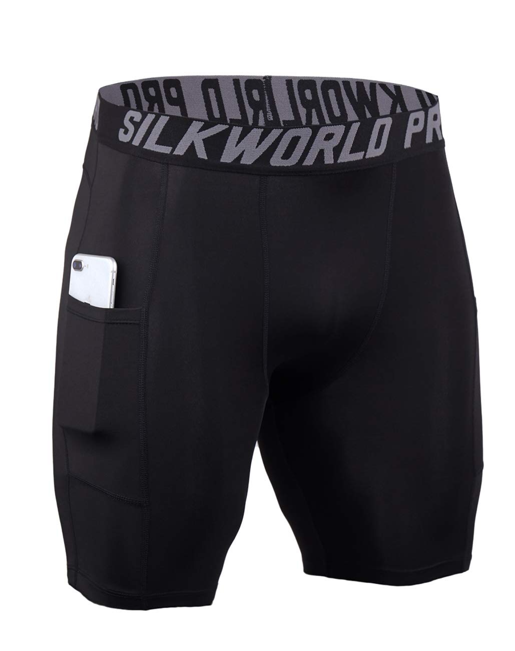 Men's Compression Shorts Pockets Sports 