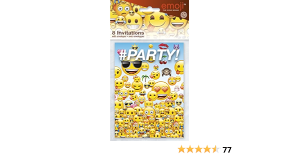 Amazon Com Emoji Party Invitations 8ct Office Products