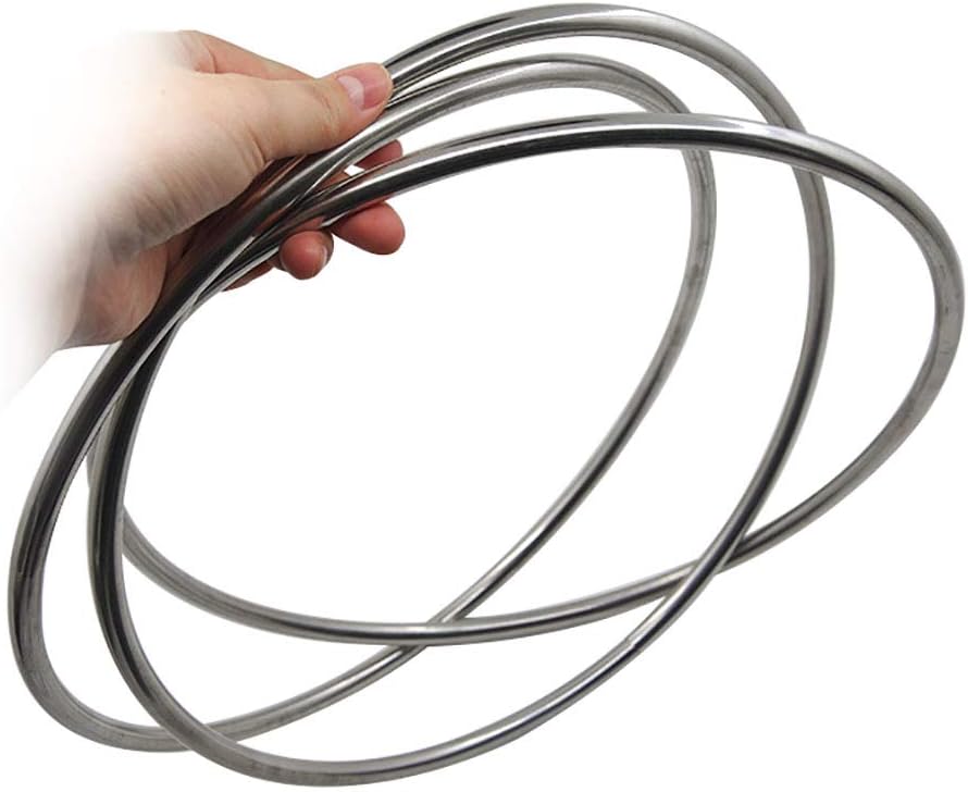 Enjoyer Chinese Linking Rings Set of 3 Metal Rings,Magnetic Lock 12", Professional Stage Magic Trick, Classic Party Show Magic Gimmicks