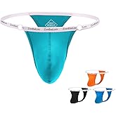 ZONBAILON Sexy Thongs for Men Adjustable Waist Bulge Pouch G Strings 1 or 2 or 4 Pack