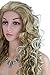 Kalyss Long Curly Blonde Wigs for Women Heat Resistant Wavy Synthetic Fiber Cosplay Costume Full Hair Wig For Women,24 inches 0.66lb