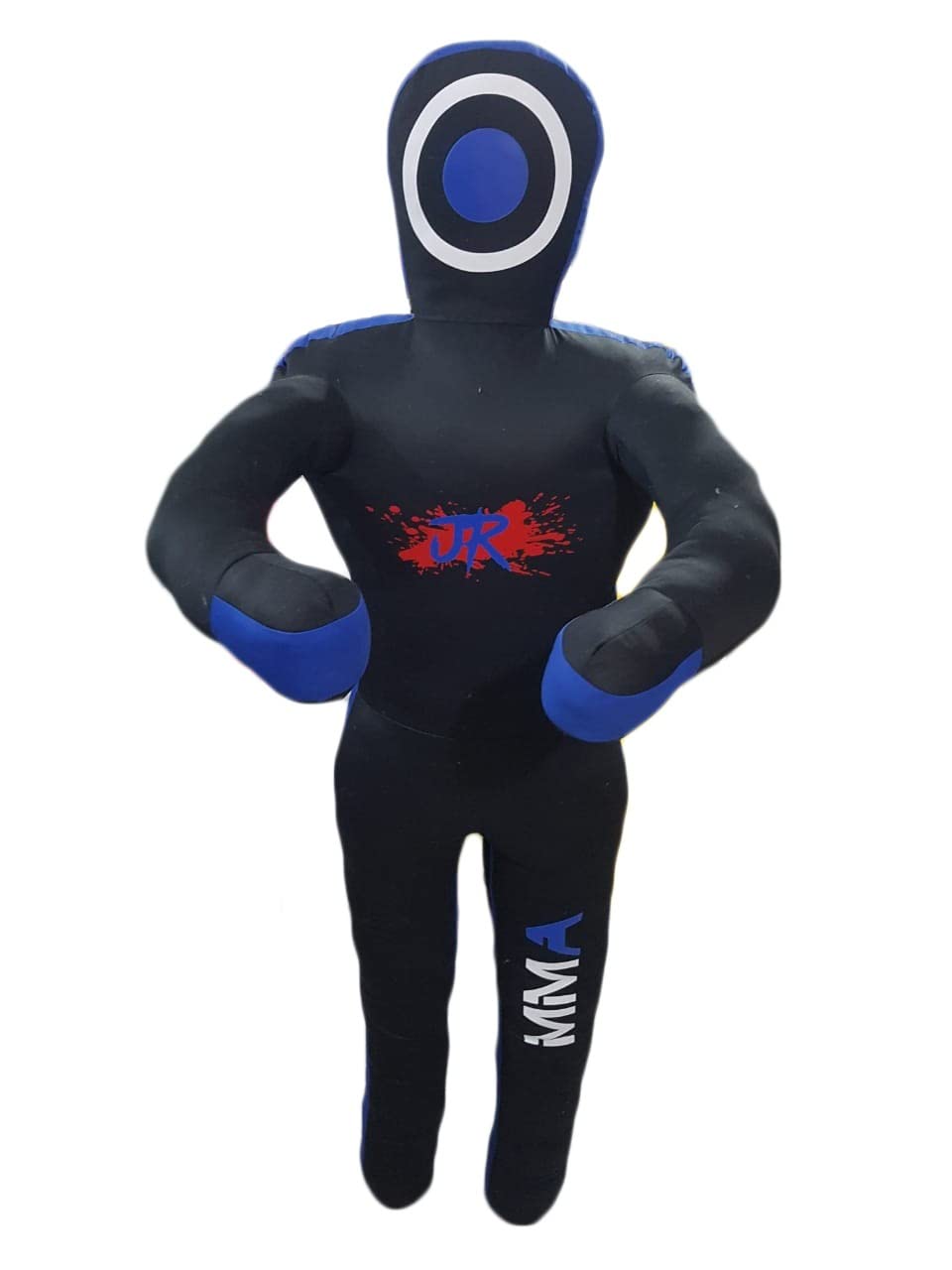 MMA Practice Dummy (Standing Position) for Boxing, Fighting, Throwing, Grappling, Karate, jiu-Jitsu, Wrestling Training - UNFILLED (Blue/Black Canvas, 70" (inches))