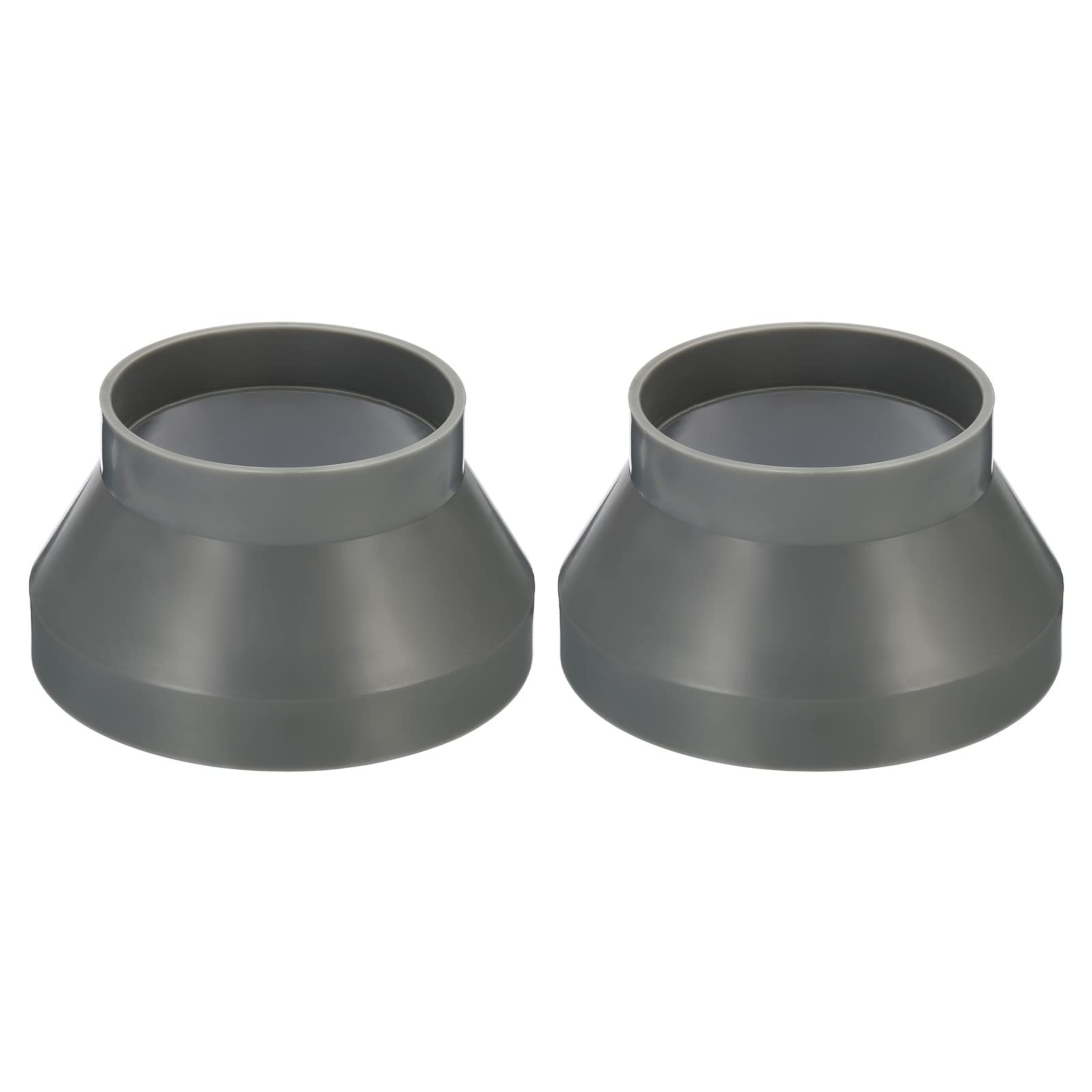 PATIKIL 6" to 4" Duct Reducer Connector, 2pcs Heating Cooling Ventilation Fire-Resistant Increaser Adapter Pipe Fitting for Vent System, Grey 160x110 mm ID