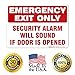 (2 Pack) Emergency Exit Only Sign, Self Adhesive 7 X 10inches 4 Mil Sleek Vinyl Decal Stickers Weather Resistant Long Lasting UV Protected and Waterproof Made in USA by Sigo Signs