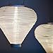 2 White Nylon Solar Hanging Lanterns, 10