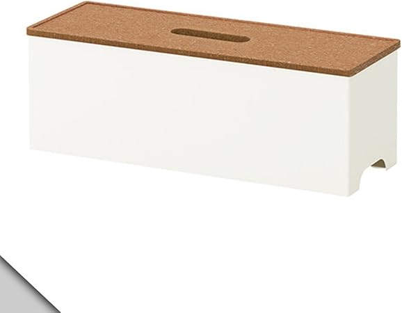 Ikea KVISSLE - Caja de gestión de Cables, Corcho, Blanco: Amazon.es: Hogar