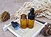 TOPWEL 3ml 10pcs Amber Glass Essential Oil Bottles and Eyed Dropper Black Caps (3ml)