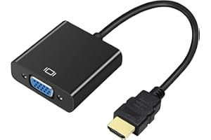 DTECH HDMI to VGA Adapter Cable Male HDMI Input to Female VGA Output Connector for Computer Monitor PC TV 1080P HD Video