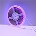 SOLMORE UV LED Blacklight Strip Light Fixture 16.4Ft/5M 2835SMD,Flexible Waterproof Purple UV LED Light Strip with 48W DC12V 5A Power Supply for Fishing Check Sterilization Halloween Light Party