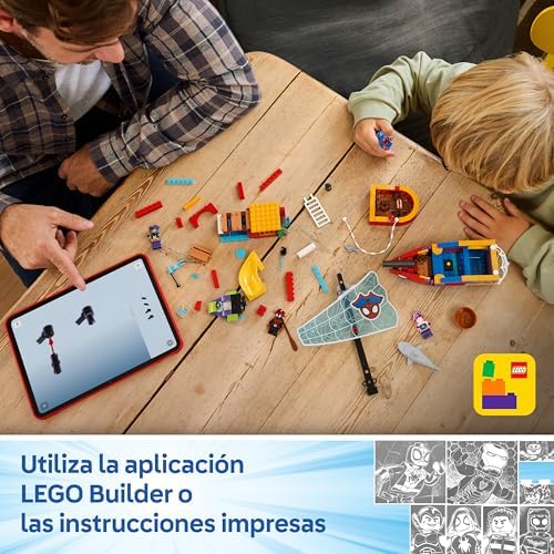 | Marvel Barco Pirata del Equipo Spidey - Juego de Superhéroe - Maquetas de Barcos de Juguete con 4 Minifiguras - Regalo para Niños de 4+ Años y Fans de Spidey y Su Superequipo - 11208