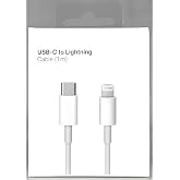 Alfa Torque USB-C to Lightning Cable, Compatible with Apple iPhone, 1 m