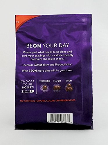image for BeON Energy Boost Gems (Energems), Dark Chocolate 133 mg Caffeine & B6