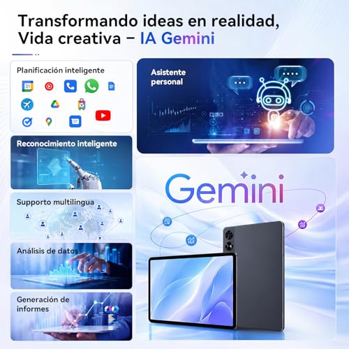 TABWEE Tablet 12 Inch with Keyboard and Pencil, 48GB+256GB, 10000mAh | Gaming Tablet, 1600 x 2400 FHD+, Widevine L1, 16 MP+8 MP, Gemini AI, Face ID, Tablet with Sim Card (4 Year Warranty)