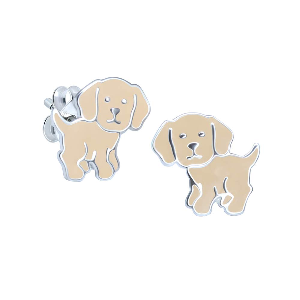 Katy Craig - 925 Sterling Silver Labrador Dog Earrings