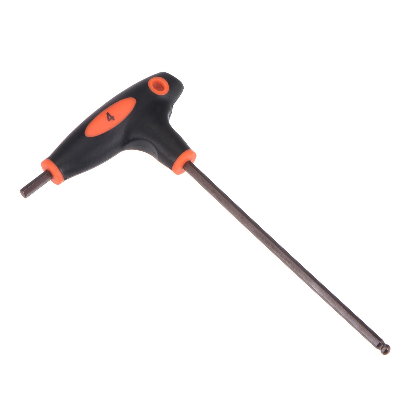 CoCud T-Handle Ball End Hex Key, 4mm Hex, S2 Steel Metric T-Key Wrench Red - (Applications: for Basic Home Repair and Mechanical Maintenance), 1-Piece