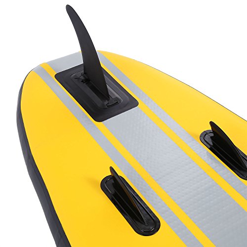 Hurbo 10ft Inflatable Stand Up Paddle Board iSUP、Hand Pump、Paddle、Backpack, Paddling and Surf Control Non-Slip Deck - Youth and Adult (Yellow)