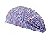 Bondi Band Headbands for Women, 4 Inch Tapered Running Headbands That Stay In Place, Absorbent, Moisture Wicking, Colorful Static Print, Mauve / Blue