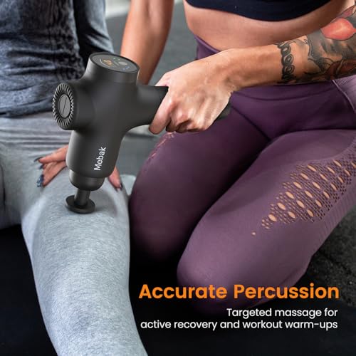 Mebak 3 Massage Gun, Massage Gun Deep Tissue for Athletes, Professional Muscle Percussion Massager Gun for Shoulder Leg Back Body Pain Relief, Quiet Portable Sport Massager, Gifts for Him