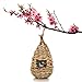 Flying Spoon Grass Bird Hut Teardrop Hanging Bird Nest 100% Natural Fiber Hand-Woven Bird House-Provides shelter for Finch & Canary