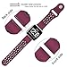 Wepro Bands Compatible with Fitbit Versa SmartWatch, Watch Silicone Replacement Band for Women Men Kids, Small, Fuchsia on Black