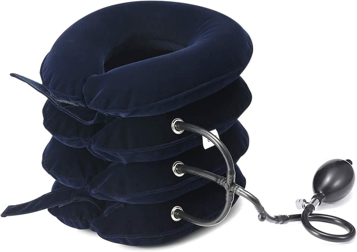 JAOK Inflatable cervical traction pillow, neck traction collar device