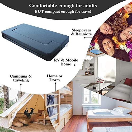 WOTU Folding Bed Couch 10 Inch Fold Out Couch Sofa Bed Memory Foam