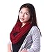 HDE Women's Sheer Infinity Scarf Soft Lightweight Loop Scarf (Maroon)