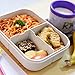 Bento Box Lunch Container, 3 Compartment Food Box for Meal Prepping, Reusable Meal Prep Container with Spoon & Grey Lid, Food Prep Lunchbox for Kids & Adults, Divided Food Storage Container with Lid