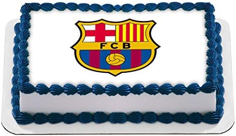 Barcelona Football Club Logo Barça Edible Cake Image Birthday Cake Topper Icing Sugar Paper A4 Sheet Edible Frosting Photo 1/4