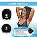 Happy Mane Silicone Swim Cap for Braids and Dreadlocks - Hair Dry While Swimming Bathing Long Hair, Extensions, and Curly Hair - Large Shower Cap for Women, Teenager, Kids (Black, Large)