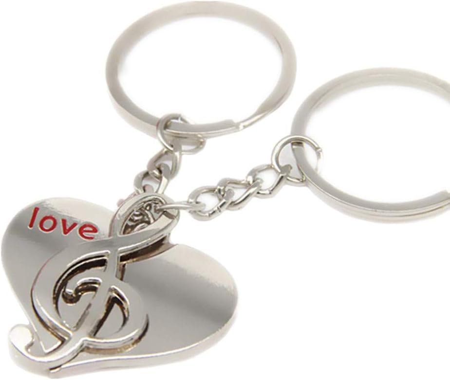 SWT 2pcs/set Keychain for him and her couple gifts for Boyfriend and Girlfriend Alloy Key Rings for lovers by TheBigThumb, Note