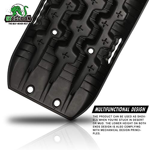 STEGODON Traction Boards Off-Road Recovery Boards Tire Ladder 4WD Traction Mats for Truck,Mud,Snow,Sand(Black) - Image 4