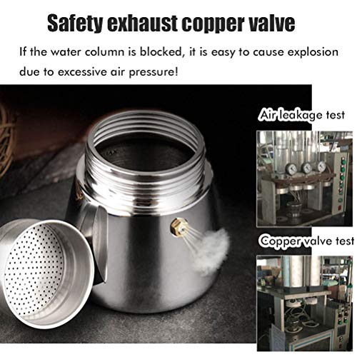 Delaspe Mokkakanne Espressokocher Edelstahl Espresso Kaffeemaschine für Zuhause Küche – Bild 5