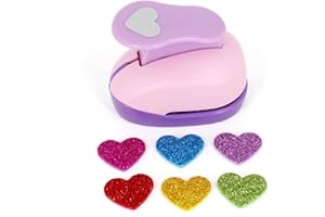 Hole Punch Shapes, 1 Inch Paper Punch Hand Punched Scrapbook Punch with Heart Craft Shape Design, for Paper Crafts, Cardstock
