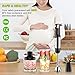 Proscenic Hand Immersion Blender, 800 Watt Powerful Smart Speed Control Hand Blender Set, 4-in-1 Handheld Stick Blender Mixer Includes Food Chopper, Stainless Steel Blades, Whisk, and BPA-Free Beaker