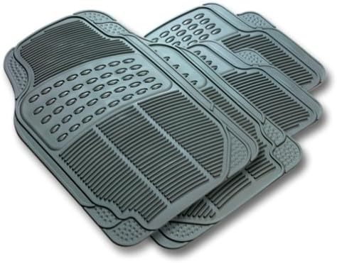Rubber Queen 70504 4 Piece Vinyl Floor Mats - Gray