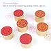 ItAll Wood Rubber Stamp Set of 6 with Floral Flower Pattern for Kids Scrapbooking Card Making