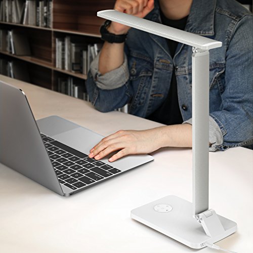 LED Desk Lamp, MoKo Smart Touch Stylish Metal Table Lamp, Rotatable