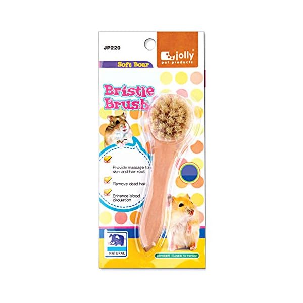 yepmax Small Animals Brush Grooming Bristle Brush for Little Animals Hamster, Works as Massaging