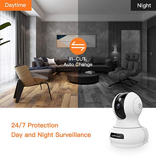 WiFi Monitor-Ebitcam 1080P HD Home Surveillance IP Camera with Pan/Tilt/Zoom,Night Vision Motion Detection 2-Way Audio -for Home Safety Baby Pet Cam, Cloud Storage, Compatible with Alexa