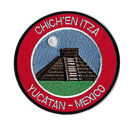 Chichen Itza Yucatan Mexico Patch Embroidered Iron / Sew on Badge Trekking Applique Trail Souvenir