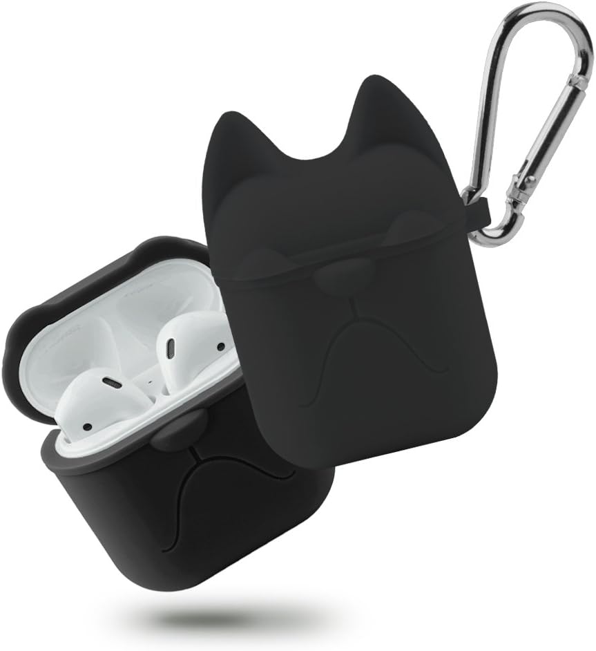 Airpods case Soft Silicone Rubber Protective case Waterproof Skin Texture Shock Proof Anti-Scratch Shock Resistant for Apple Airpods Accessories