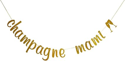 Amazon Com Champagne Mami Banner Drake Bunting Sign Gold