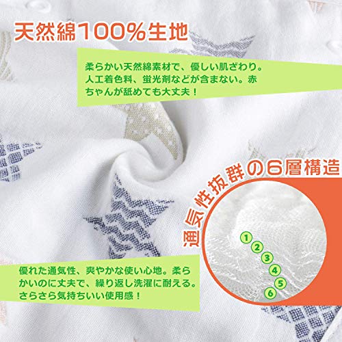image for LEOHOME Set of 3 Baby Drool and Teething Pads Reversible Cotton Bibs F