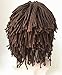 Jenny Shop Beard Wig Hats Handmade Knit Warm Winter Caps Men Women Kid, Brown