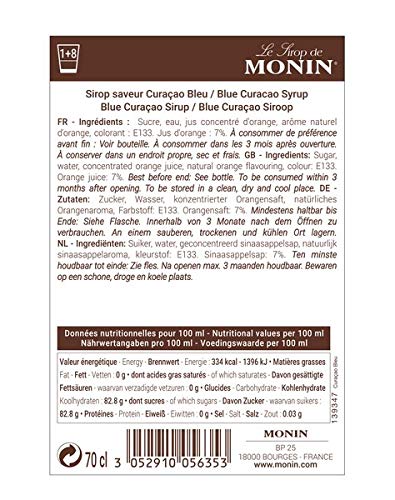 Monin Premium Blue Curacao Syrup 700 ml – Bild 3
